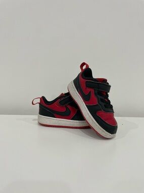 Toddler Nike Court Borough Low Recraft TD 'Black University Red'